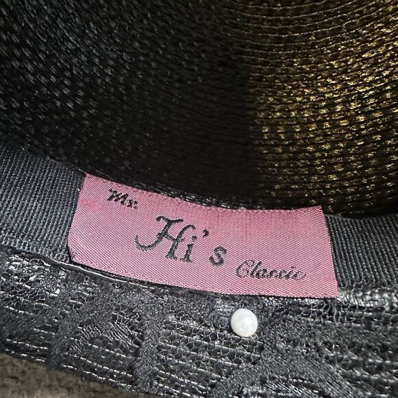 Vintage Mr. Hi's Classic Cloche Hat Womens Black Sequin Rhinestone Church Lady - Picture 10 of 10